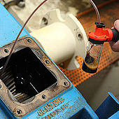 Sampling pump in use